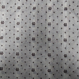 Ткань для платья, цвет белый в коричневый горох, 150х160см. СССР.